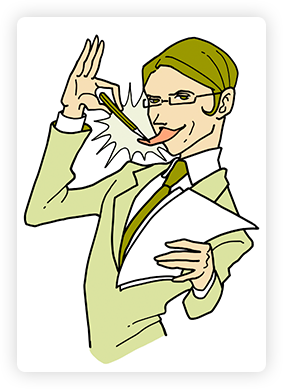 えんぴつなめなめ型